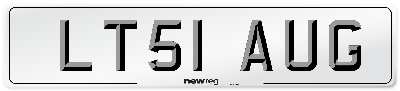 LT51 AUG Number Plate from New Reg